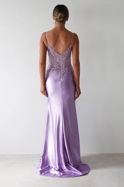 Eternity Glitter Bodycon Gown | Lilac