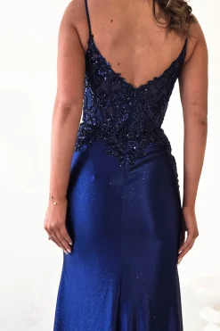 Eternity Glitter Bodycon Gown | Midnight Blue