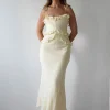 Faith Ruffle Cotton Maxi Dress | Yellow