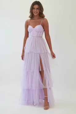Geeniva Tulle Maxi Dress | Lavendar