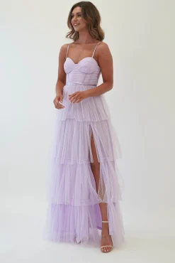 Geeniva Tulle Maxi Dress | Lavendar