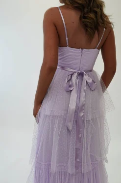 Geeniva Tulle Maxi Dress | Lavendar