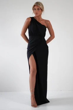 Giordana Jersey Bodycon Maxi Dress | Black