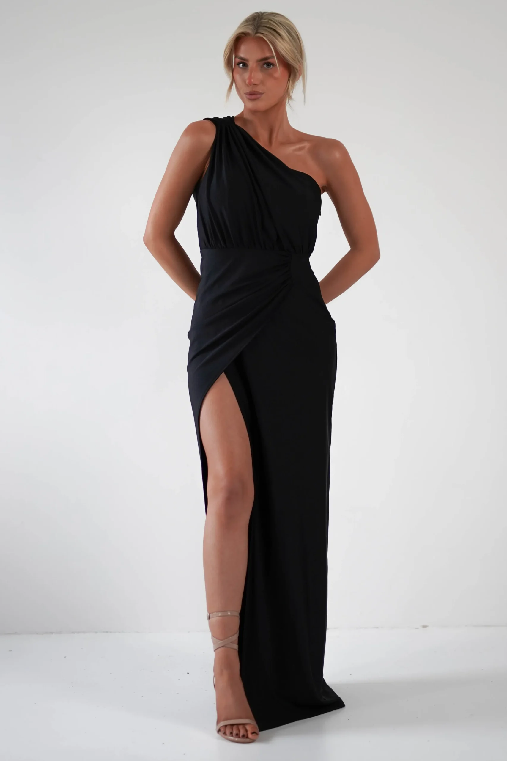 Giordana Jersey Bodycon Maxi Dress | Black