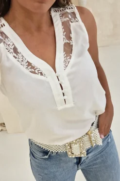 Hermie Lace Blouse | Ivory