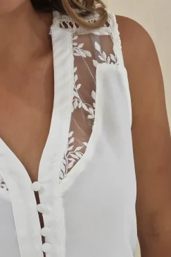 Hermie Lace Blouse | Ivory
