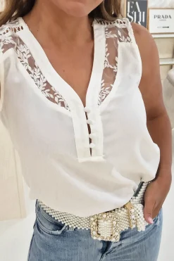 Hermie Lace Blouse | Ivory