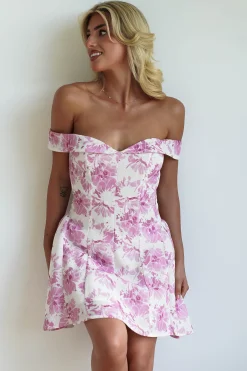 Hollie Floral Mini Dress | Pink Print