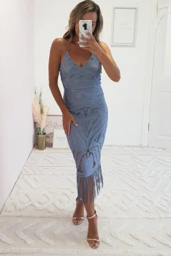 Honey Lace Detail Midi Dress | Periwinkle