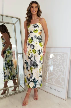 Jaylani Floral Midi Dress | Mixed Print