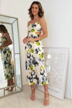Jaylani Floral Midi Dress | Mixed Print