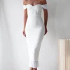 Jennifer Bodycon Midi Dress | White