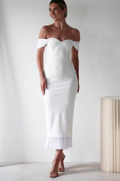 Jennifer Bodycon Midi Dress | White