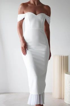 Jennifer Bodycon Midi Dress | White