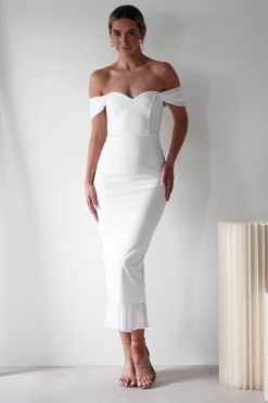 Jennifer Bodycon Midi Dress | White