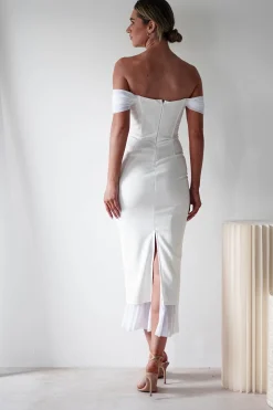 Jennifer Bodycon Midi Dress | White