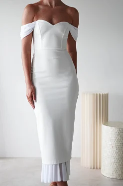Jennifer Bodycon Midi Dress | White