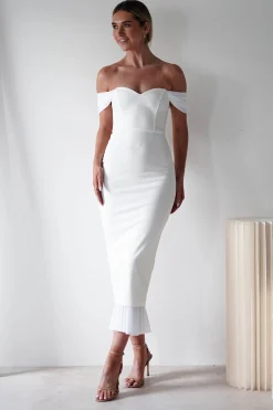 Jennifer Bodycon Midi Dress | White