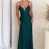 Jennifer Diamante Bodycon Gown | Dark Green