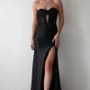 Karra Bodycon Strapless Gown | Black