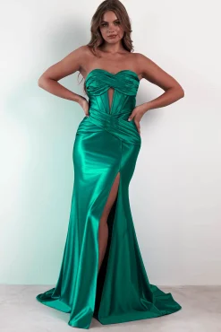 Karra Bodycon Strapless Gown | Emerald Green