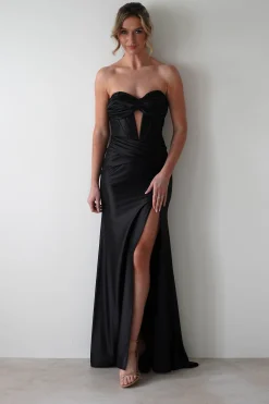 Karra Bodycon Strapless Gown | Black