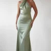 Kartia Halterneck Maxi Gown | Sage