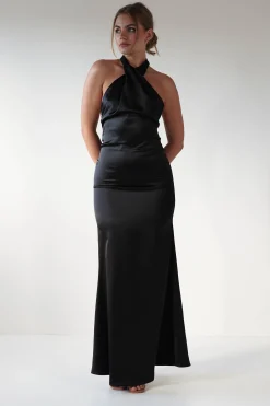 Kartia Halterneck Maxi Gown | Black