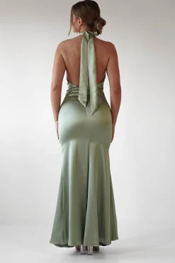 Kartia Halterneck Maxi Gown | Sage