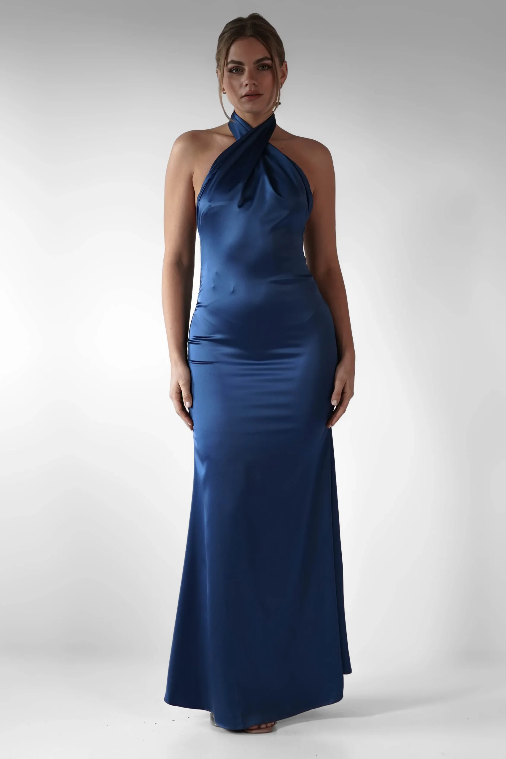 Kartia Halterneck Maxi Gown | Navy