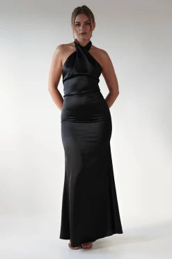Kartia Halterneck Maxi Gown | Black