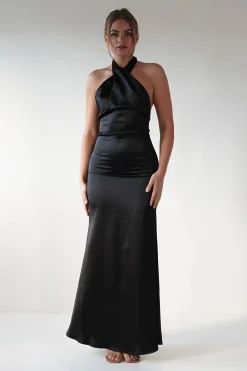 Kartia Halterneck Maxi Gown | Black