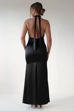 Kartia Halterneck Maxi Gown | Black