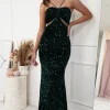 Kennedy Sequin Bodycon Gown | Emerald Green