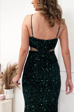 Kennedy Sequin Bodycon Gown | Emerald Green