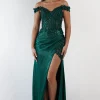 Khacy Embellished Gown | Emerald