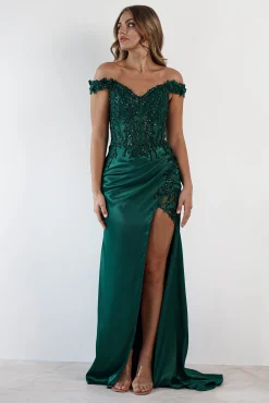 Khacy Embellished Gown | Emerald