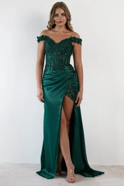 Khacy Embellished Gown | Emerald
