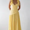 Lara Ruffle Detail Midaxi | Yellow