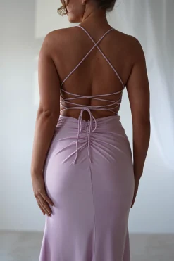 Larna Sequin Bust Bodycon Gown | Light Pink