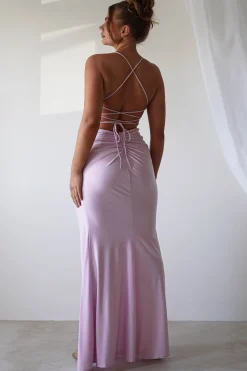 Larna Sequin Bust Bodycon Gown | Light Pink