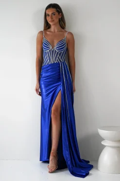 Leonardo Diamante Bodycon Gown | Royal Blue
