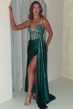 Leonardo Diamante Bodycon Gown | Green