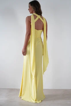 Lisa Multiway Chiffon Gown | Yellow