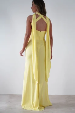Lisa Multiway Chiffon Gown | Yellow