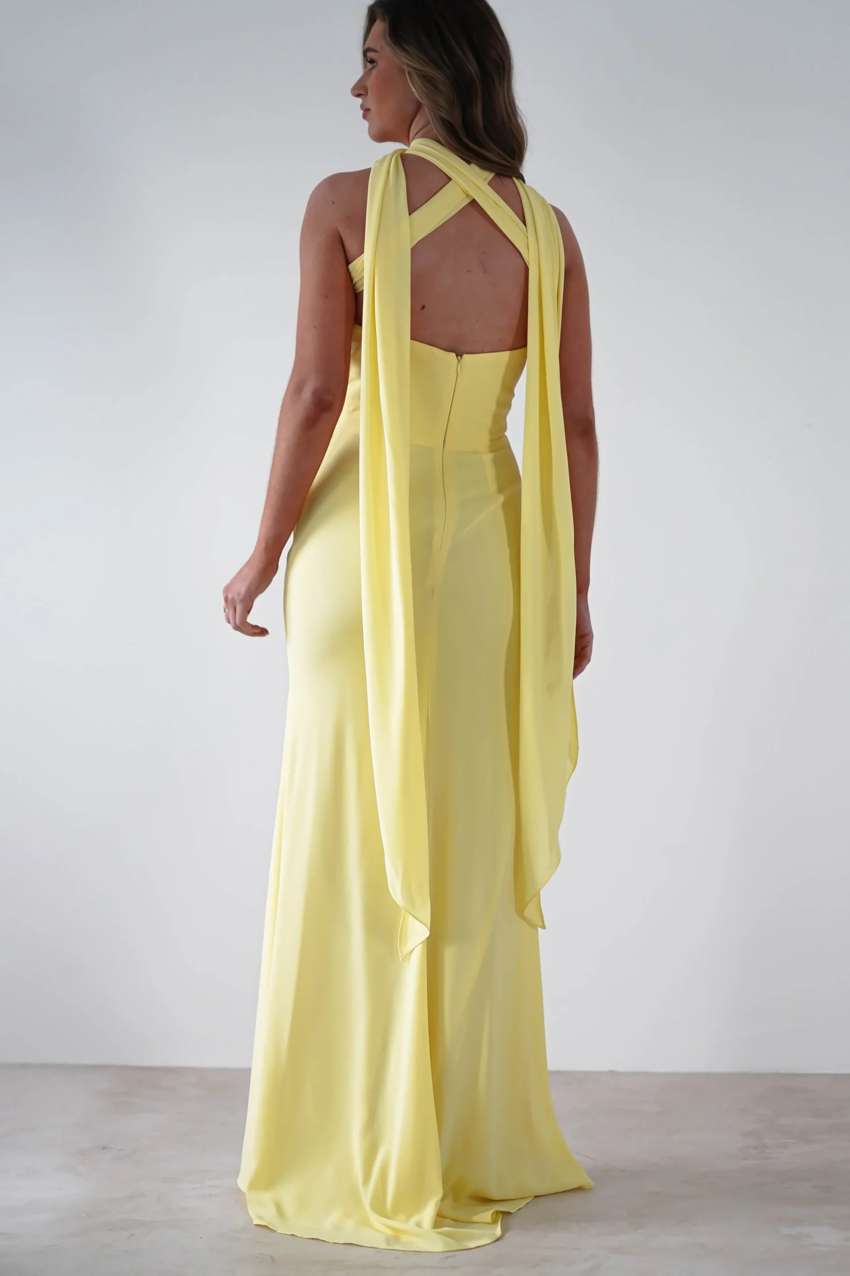 Lisa Multiway Chiffon Gown | Yellow