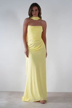 Lisa Multiway Chiffon Gown | Yellow