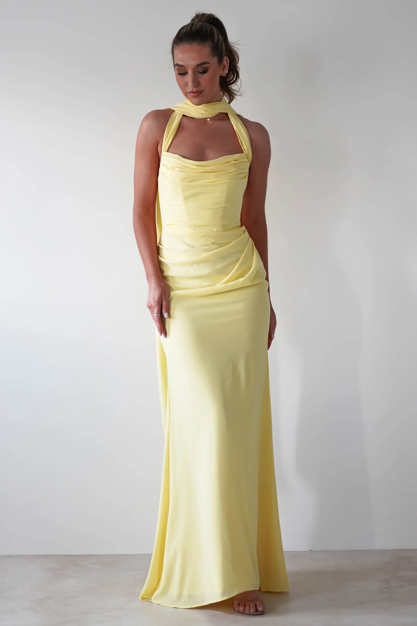 Lisa Multiway Chiffon Gown | Yellow