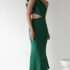 Logen Ruffle Sleeve Midaxi | Forest Green