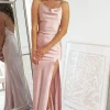 Love Silky Satin Gown | Blush
